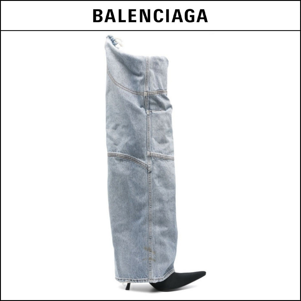 【BALENCIAGA】Sky Blue High Boots