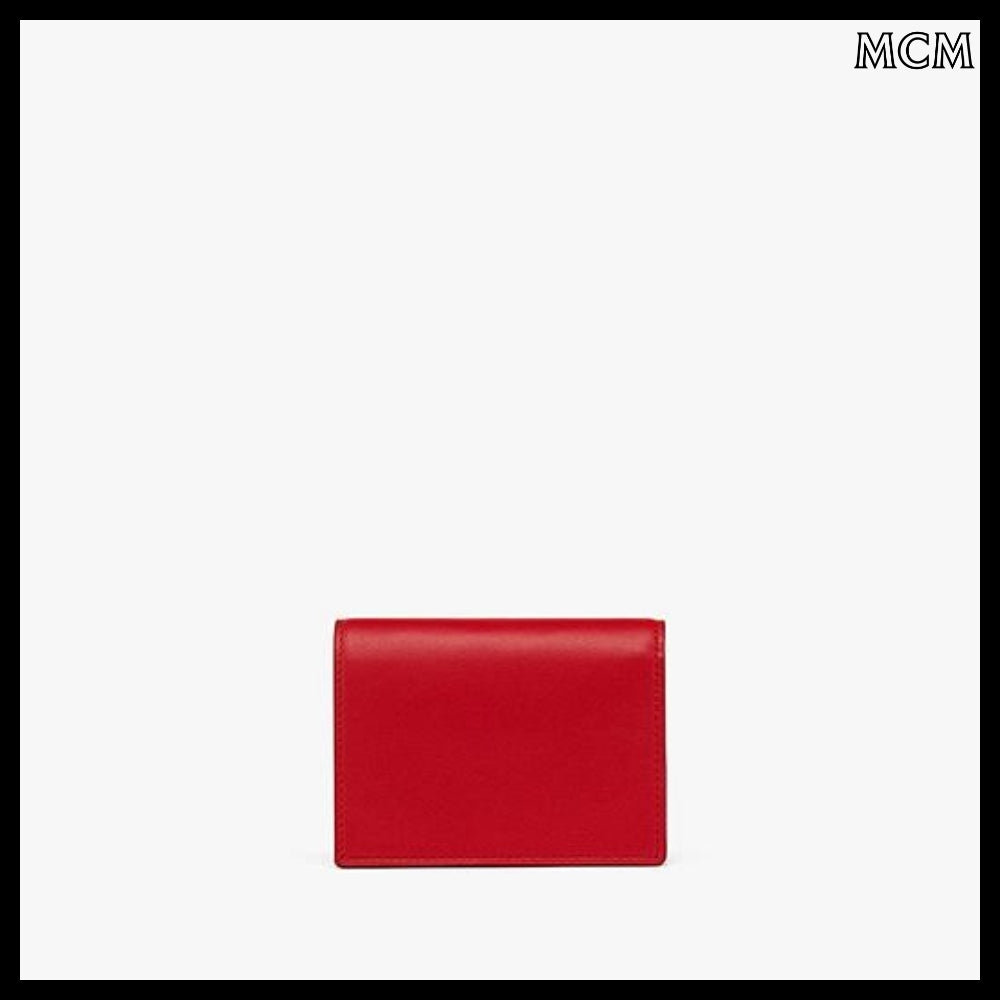 【MCM】Calf leather diamond wallet