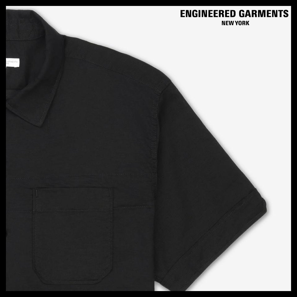 ◆Engineered Garments◆ キャンプシャツ ブラック 人気 売れ筋