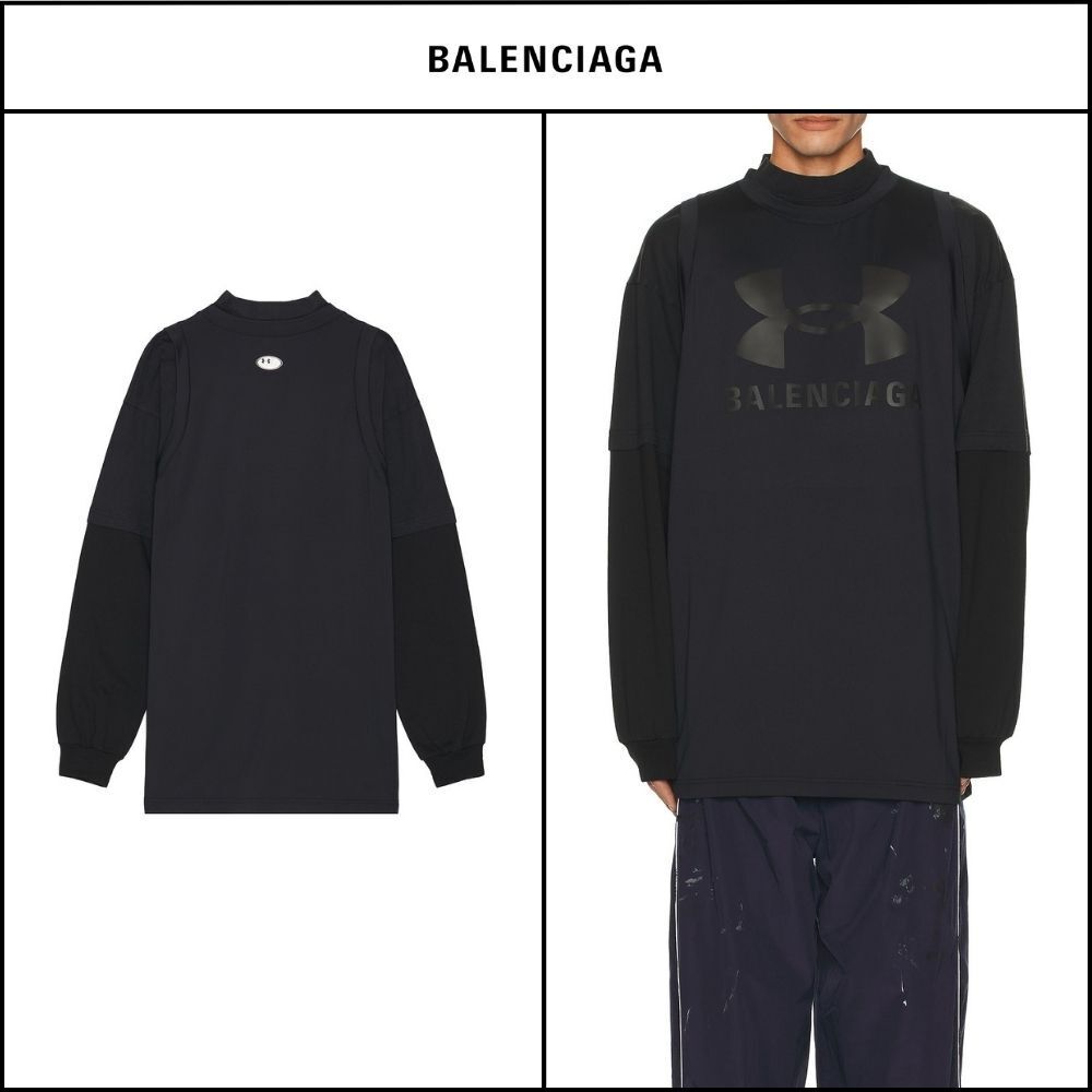 【BALENCIAGA】Under Armour Triple Layered T-Shirt Black