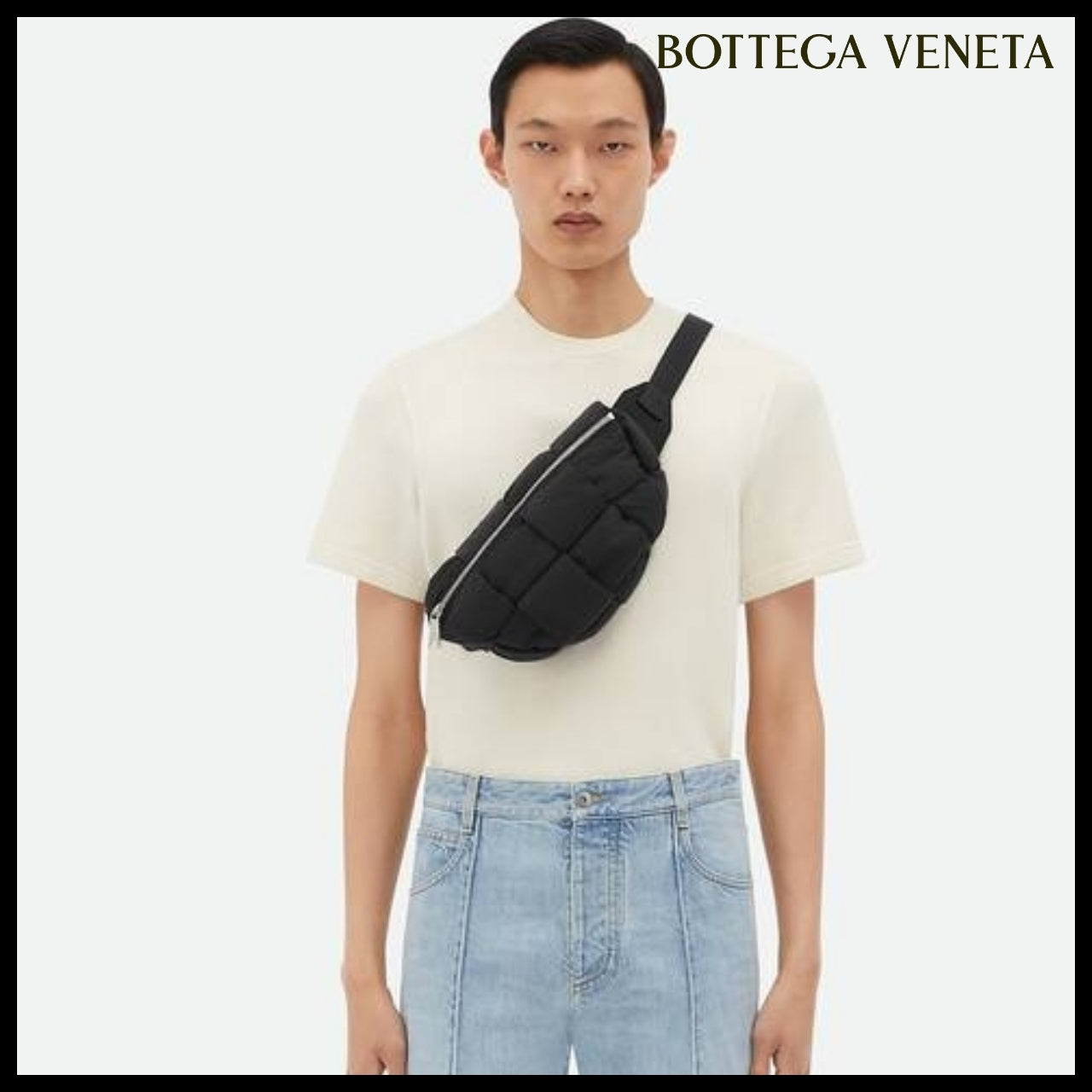 【BOTTEGA VENETA】BUM BAG CASSETTE NYLON BLACK