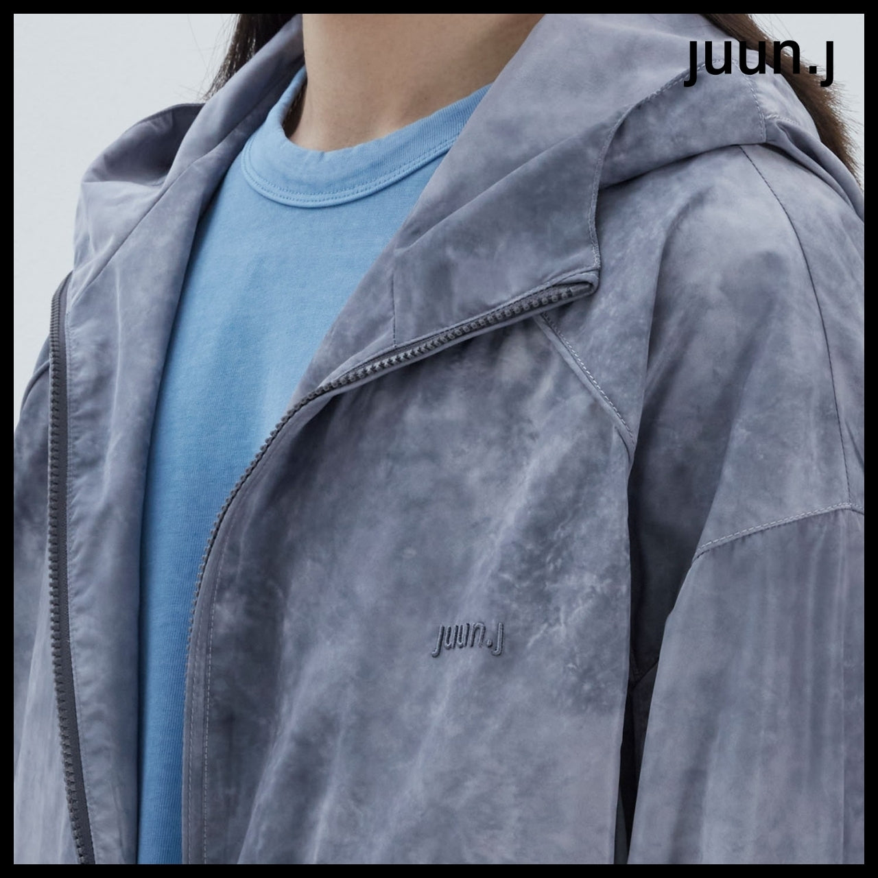 【JUUN.J】Dye Print Hood Jumper Gray