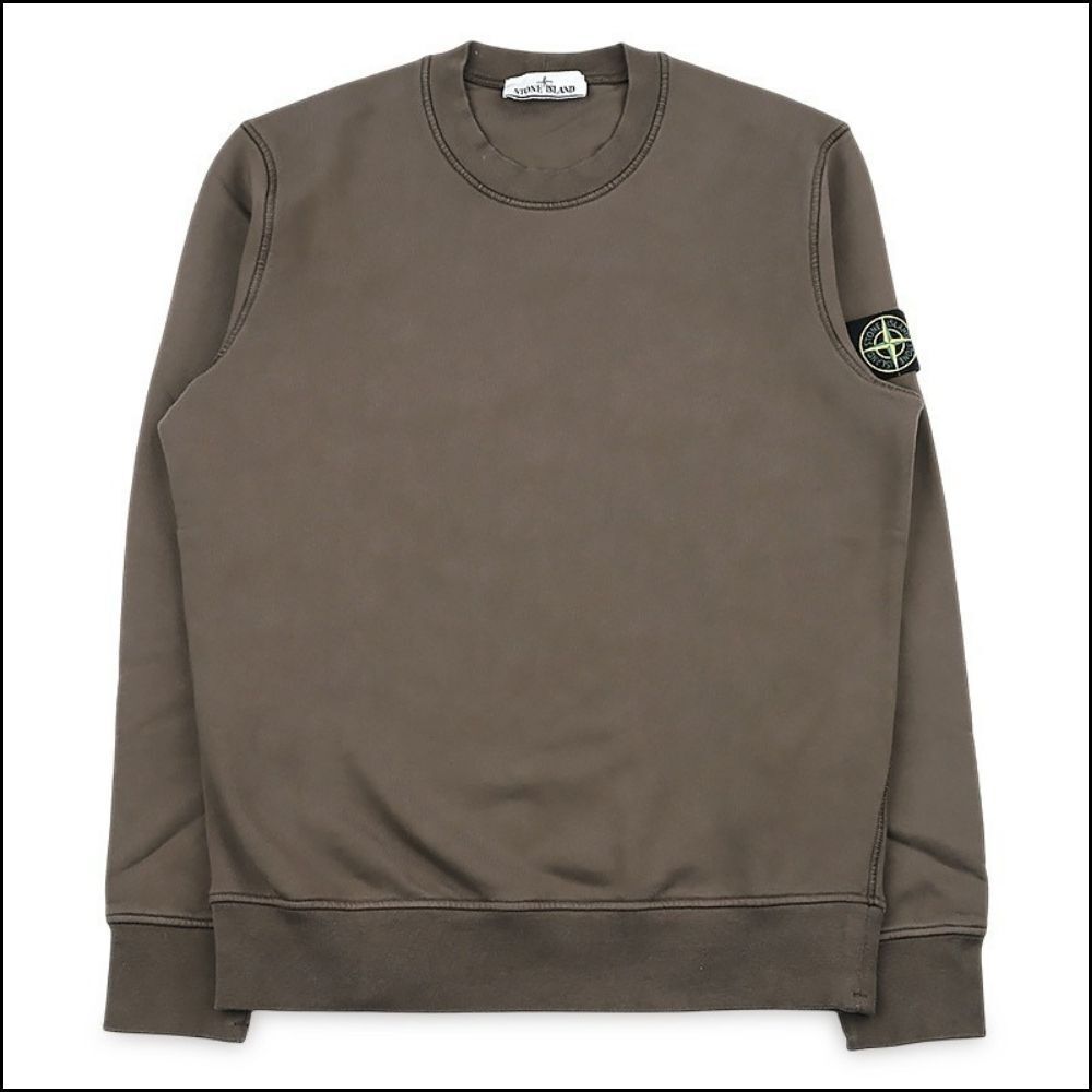 【STONE ISLAND】Wappen Patch Regular Fit Crewneck Sweatshirt
