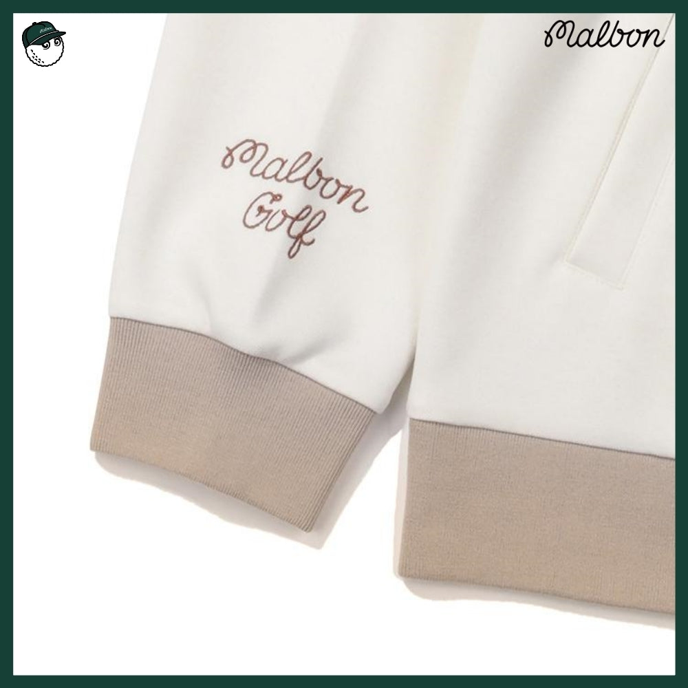 【MALBON GOLF】 AIRLY COLORED ZIP-UP MTM T-SHIRT MAN 3COLORS
