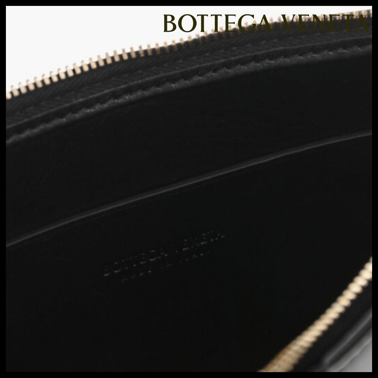 【BOTTEGA VENETA】Black Leather Clutch
