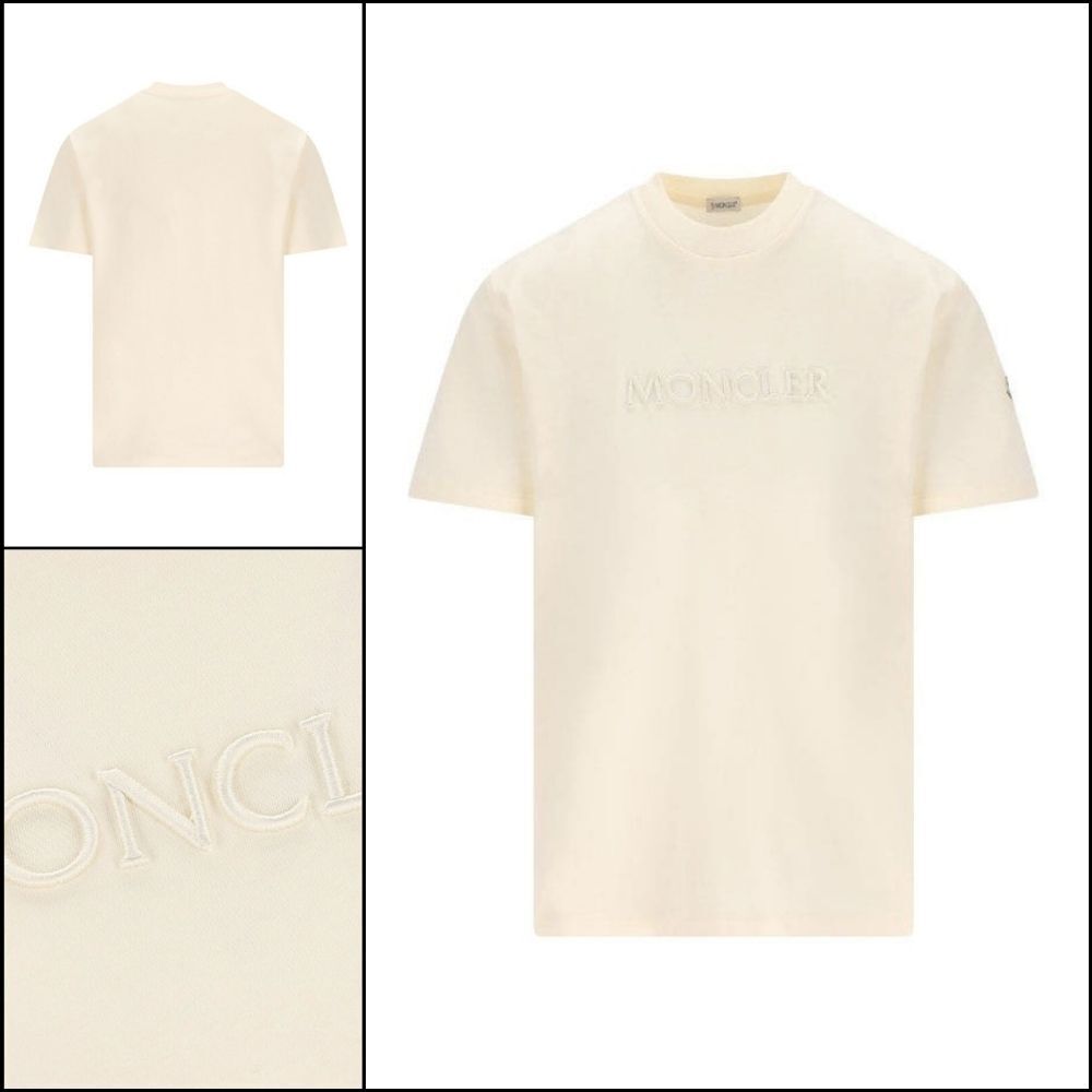 ◆MONCLER◆LOGO CREWNECK T-SHIRT WHITE