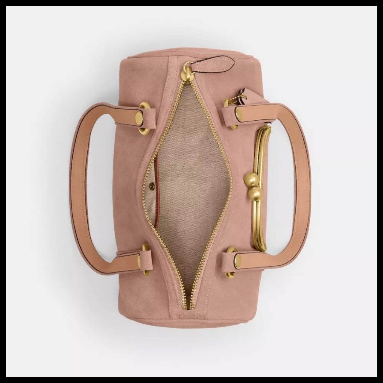 【Coach】Kisslock barrel bag