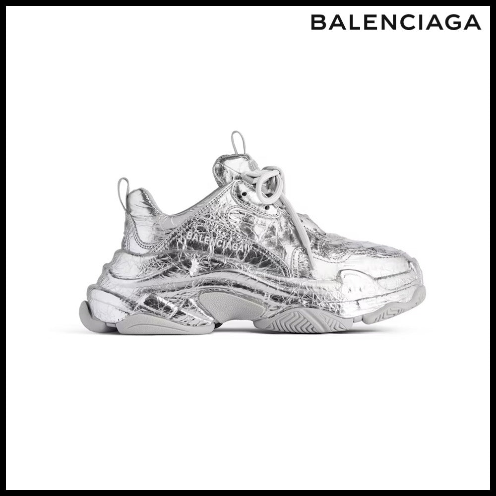 【BALENCIAGA】Triple S Sneaker Silver Metallic
