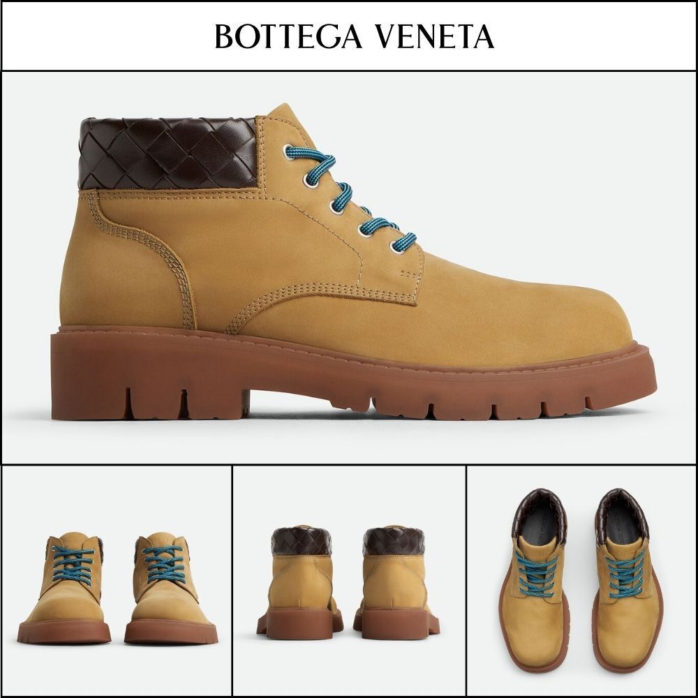 【韓国百貨店 BOTTEGA VENETA】Haddock Cropped Boots Ocher