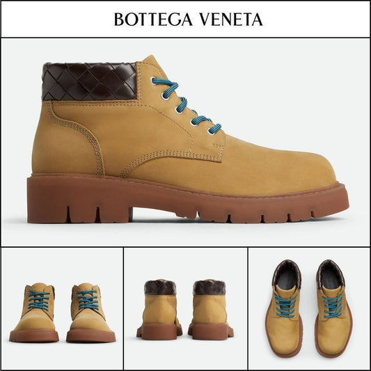【韓国百貨店 BOTTEGA VENETA】Haddock Cropped Boots Ocher
