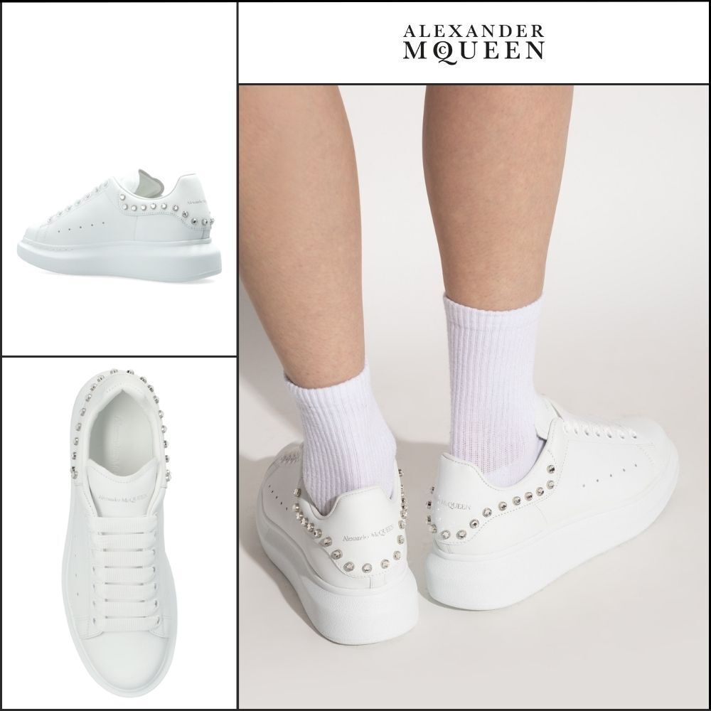 【Alexander Mcqueen】White Oversized Studded Sneakers