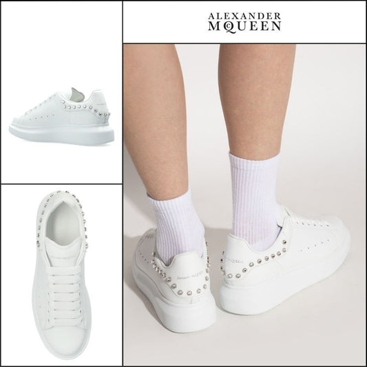【Alexander Mcqueen】White Oversized Studded Sneakers