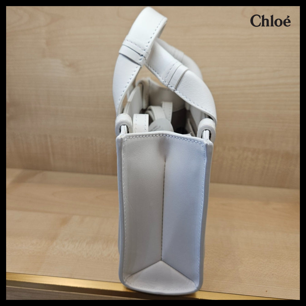 【Chloe】Woody Small Tote Bag White