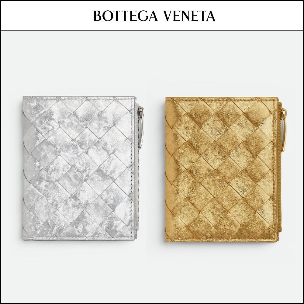 【BOTTEGA VENETA】Small Intrecciato Fold Wallet 2 Colors