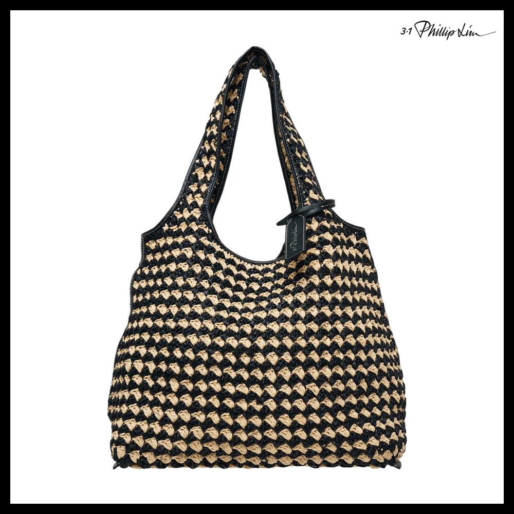 【3.1 phillip lim】Crochet Raffia Market Tote