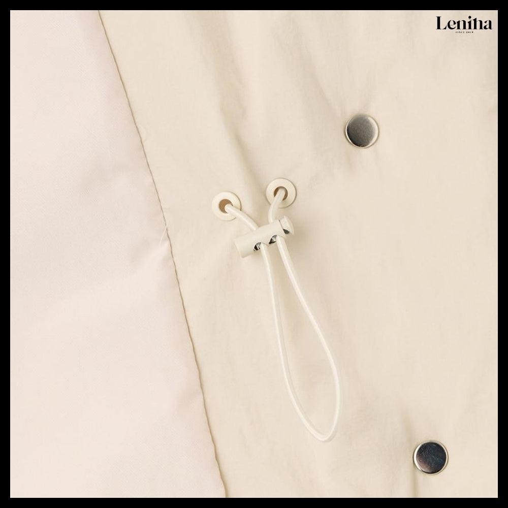 【LENINA】Jade Stand Collar Down Padding 2 Colors