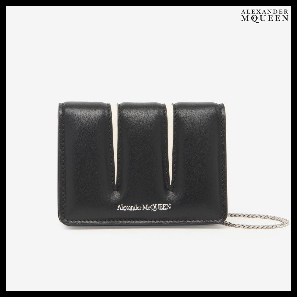 【Alexander Mcqueen】Slash Card Holder Black/Ivory