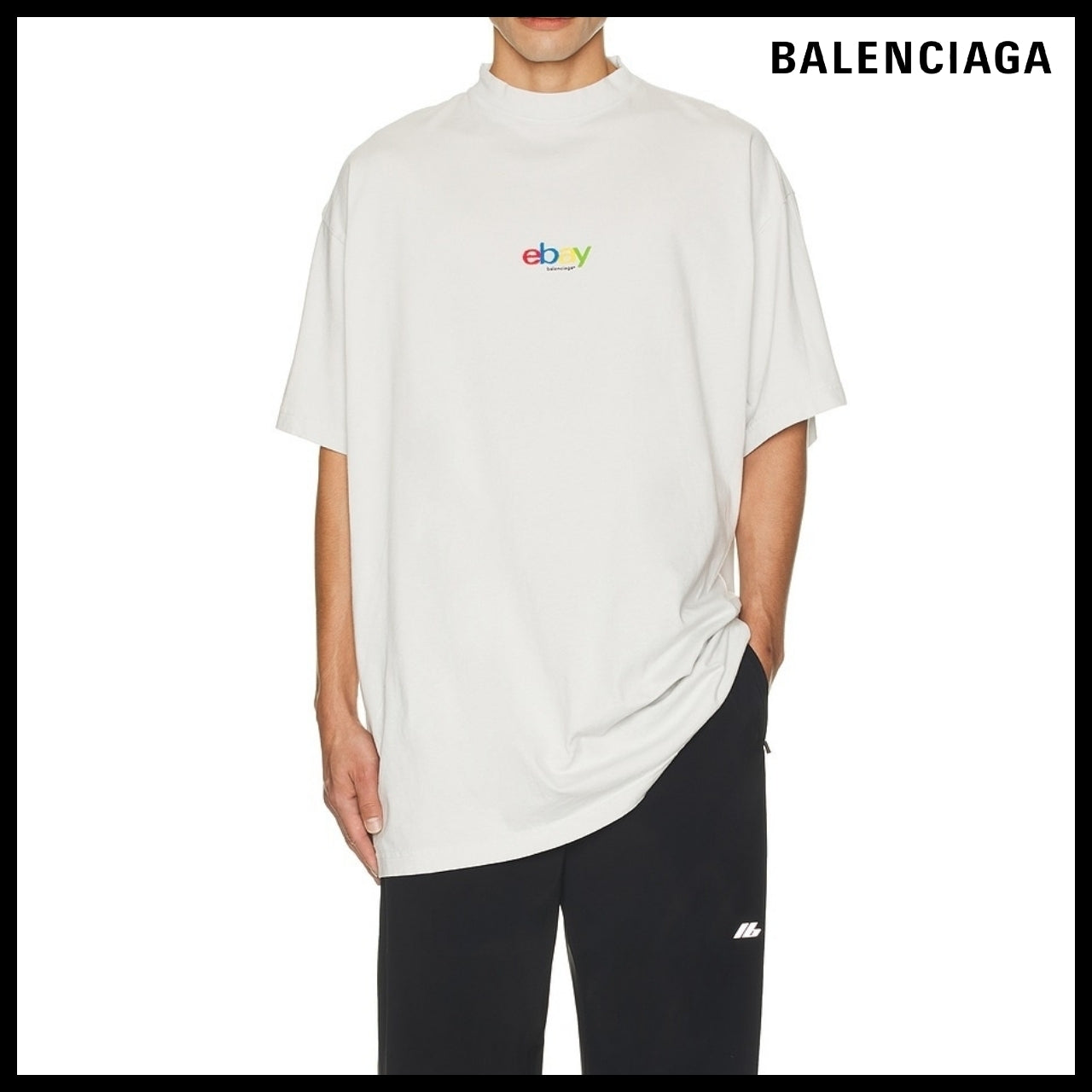 【BALENCIAGA】eBay Oversized T-Shirt Dirty White