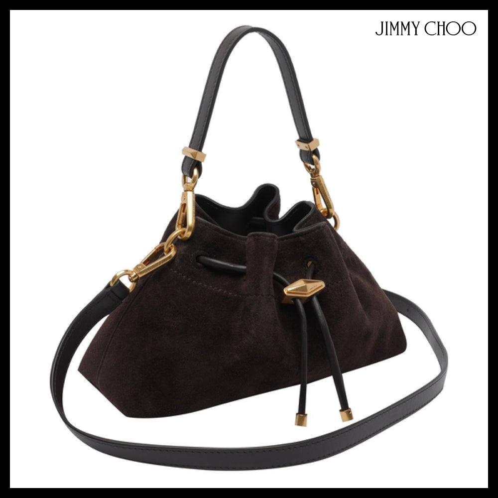 【JIMMY CHOO】Brown Bucket Bag