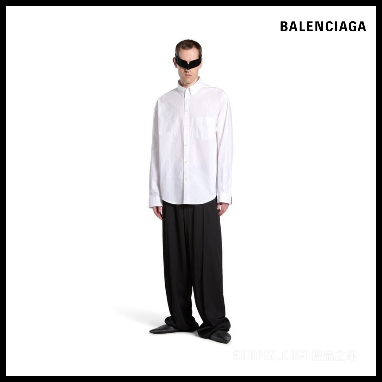 【BALENCIAGA】Political Stencil Oversized Shirt