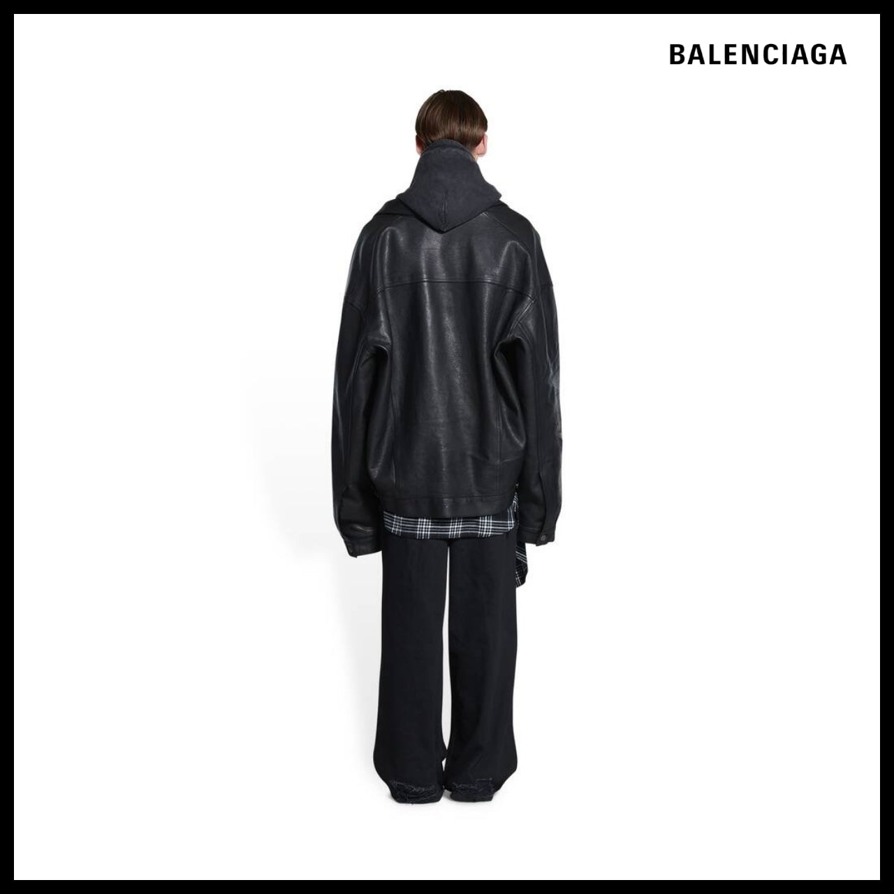 【BALENCIAGA】Denim Style Jacket Black