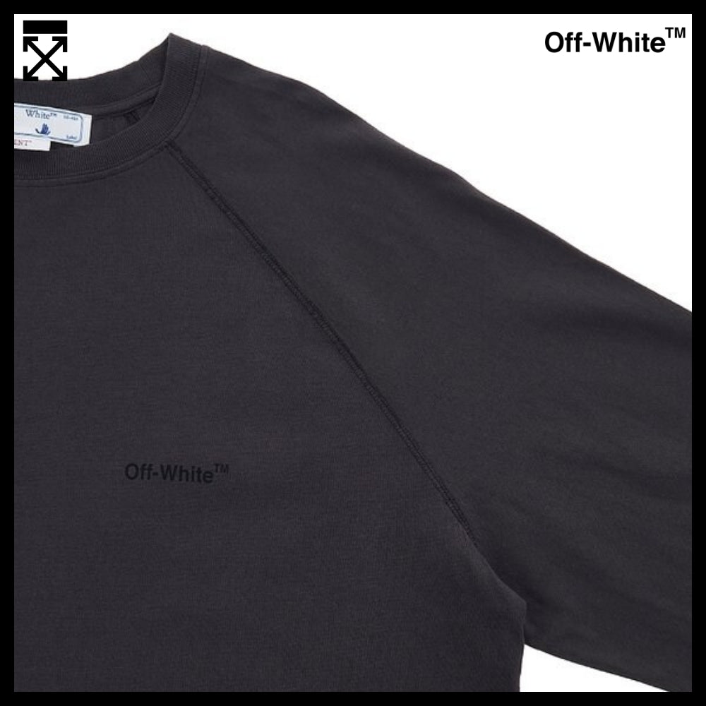 【Off-White】ダイアゴナル ストライプ ラグランスリーブ