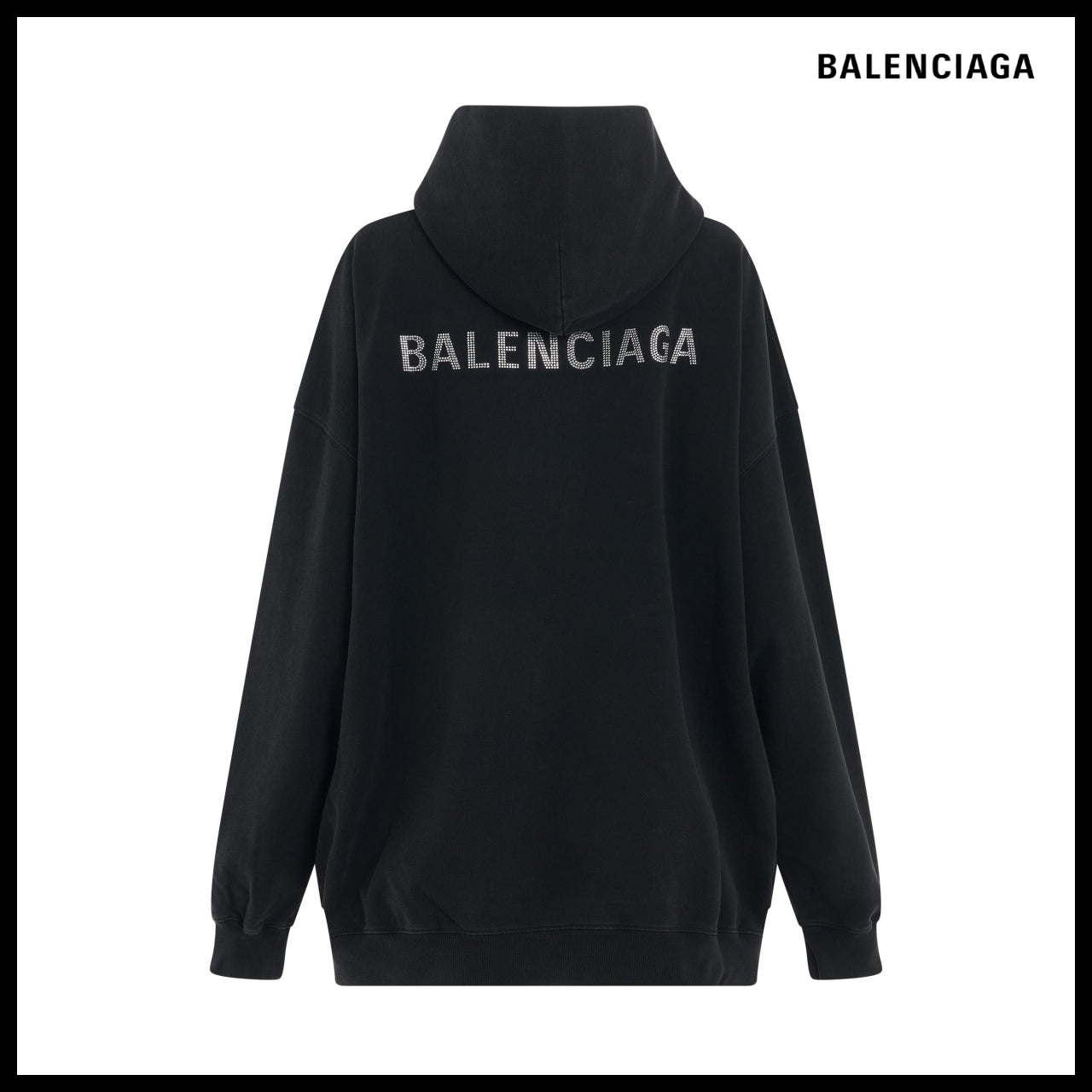 【BALENCIAGA】Back Hoodie Large Fit Black