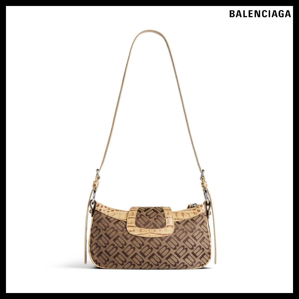 【BALENCIAGA】Essex Small Shoulder Bag Ebony Beige Mustard