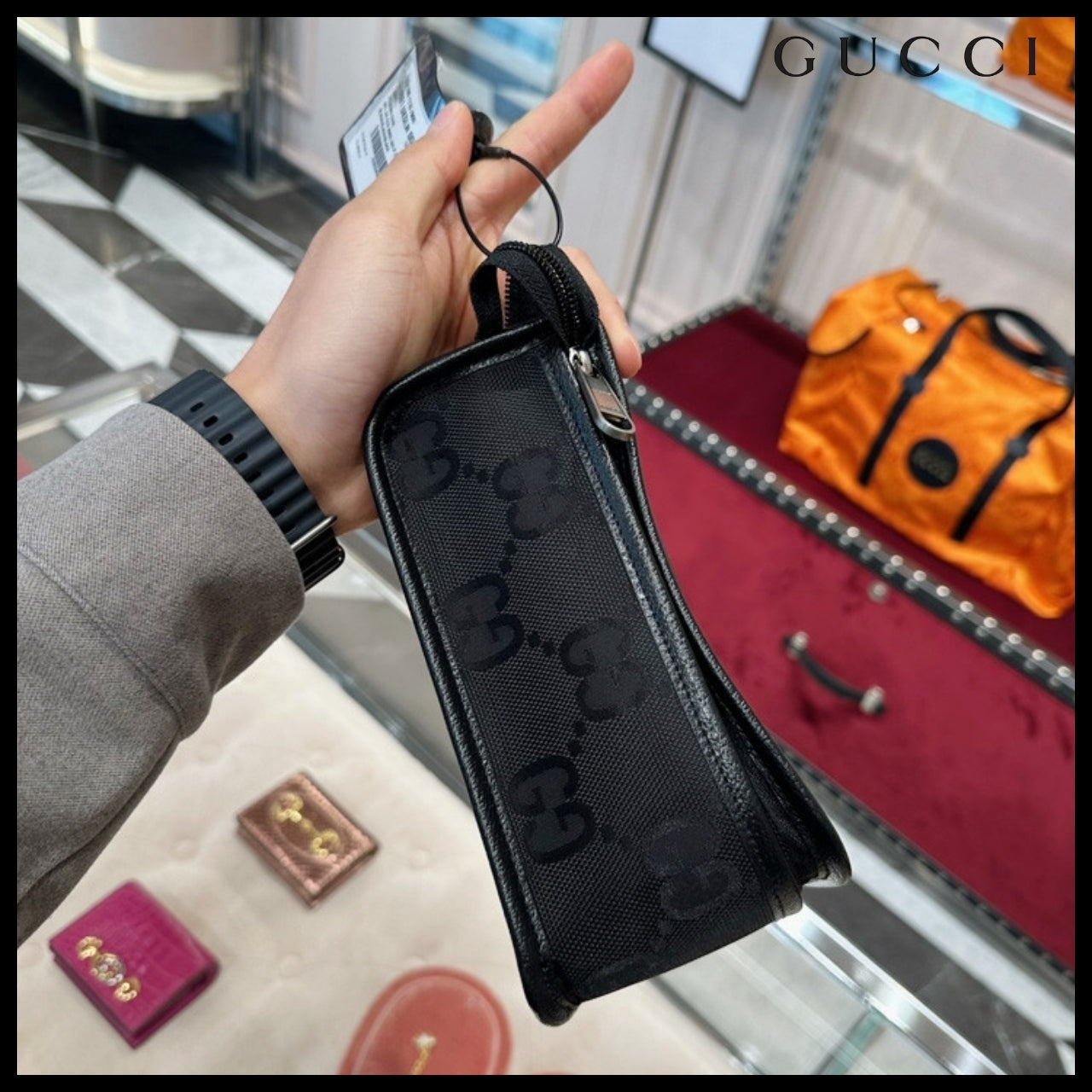 【GUCCI 】GG Off The Grid Nylon Small Travel Bag