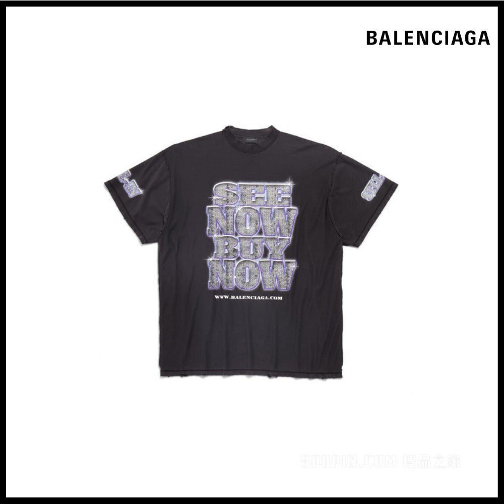 【BALENCIAGA】SNBN Inside-Out Oversized T-Shirt Black