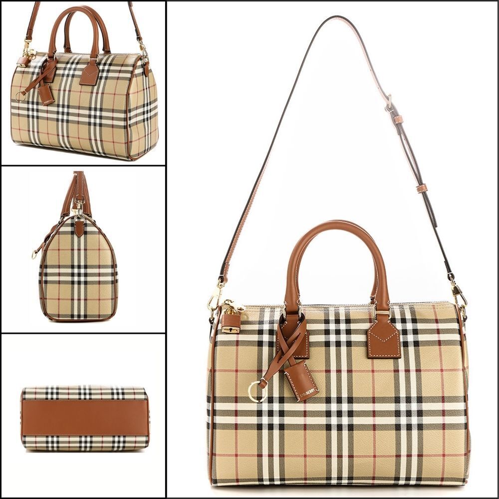 【Burberry】Women’s Bowling Tote Bag bowling tote