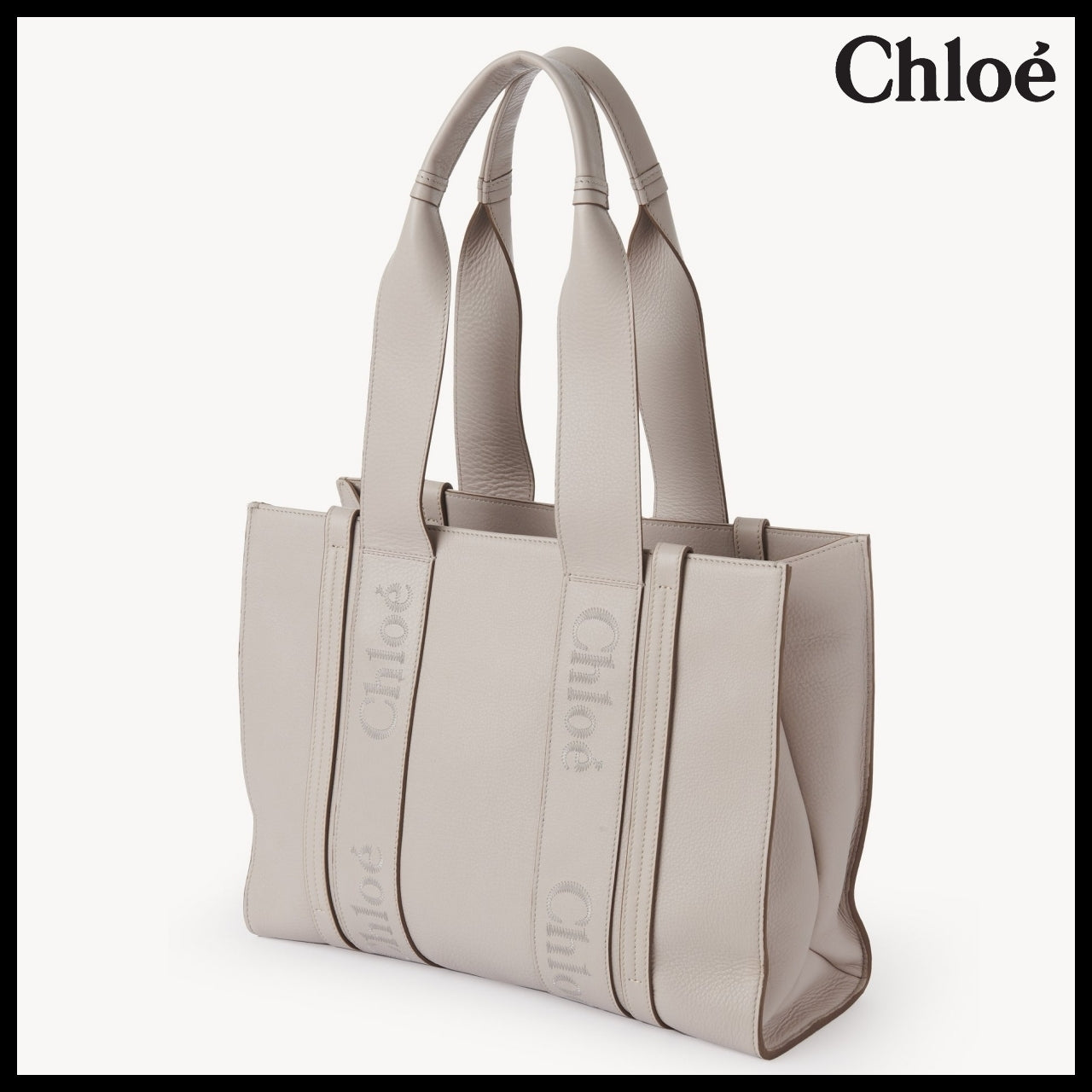 【Chloe】Medium Woody Tote Bag Wilde Grey