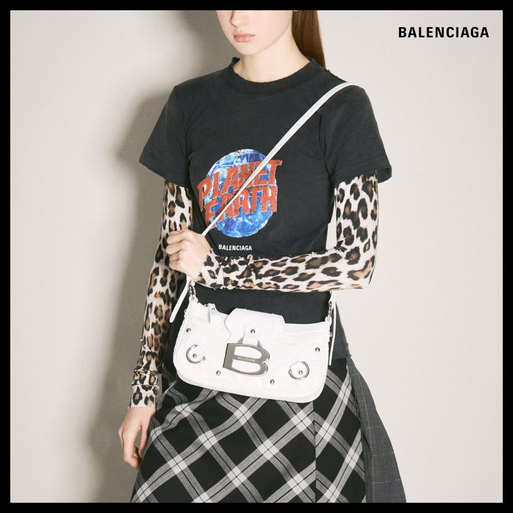 【BALENCIAGA】White Essex Small Shoulder Bag