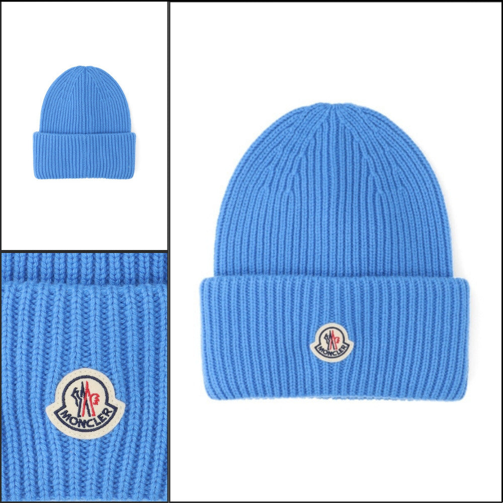 【MONCLER】Blue Beanie