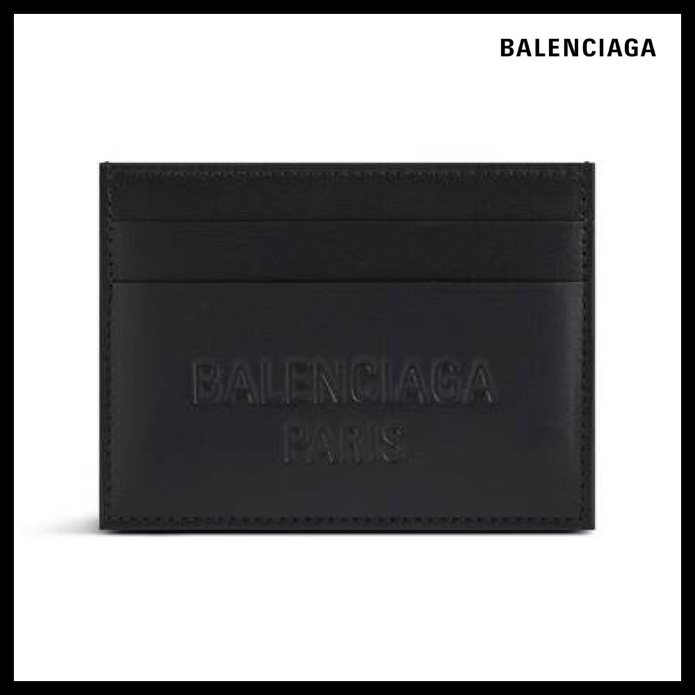 【BALENCIAGA】DUTY FREE CARD HOLDER IN BLACK SMOOTH CALFSKIN