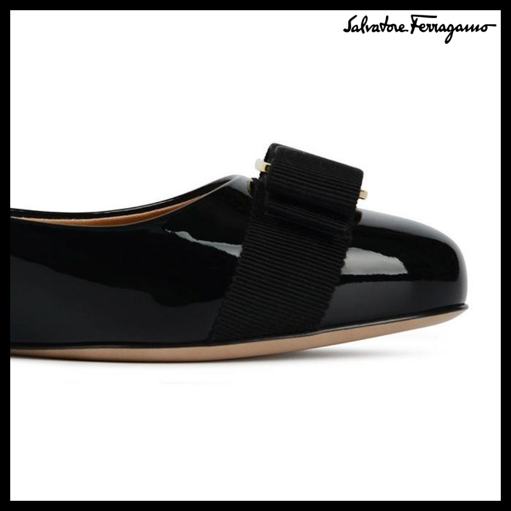 ◆FERRAGAMO◆VARINA FLAT SHOES BLACK