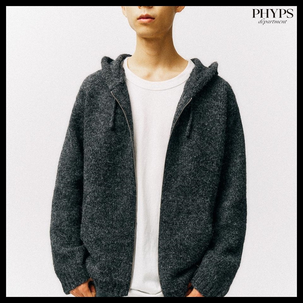 【PhypsDepartment】ハート アップル ニット フードジップアップ