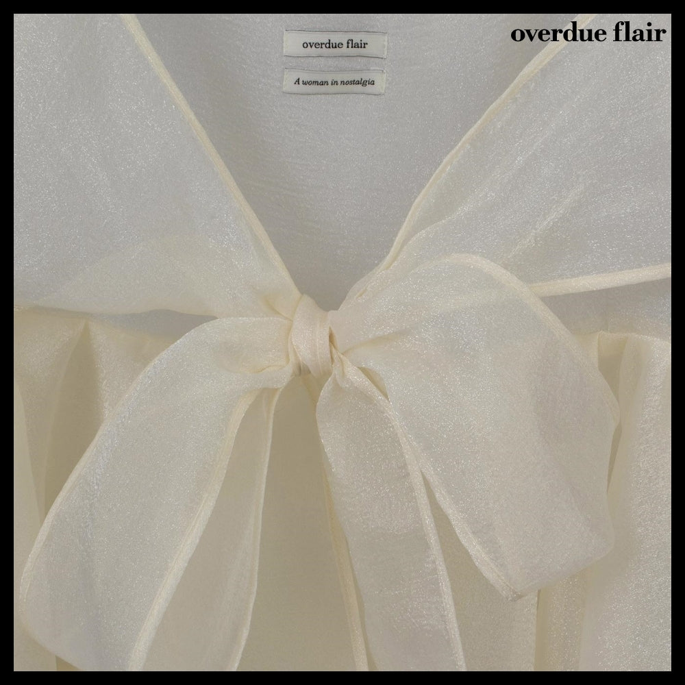 【OVERDUE FLAIR】ORGANZA BALLOON MINI DRESS 2colors
