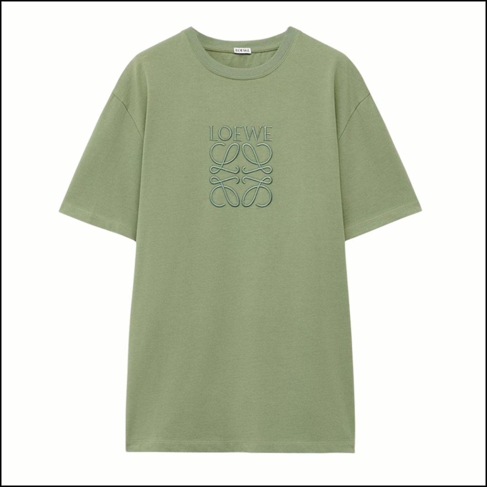 【LOEWE】Regular Fit Cotton T Shirt Green