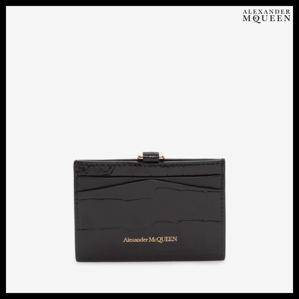 【Alexander Mcqueen】Skull Card Holder Black