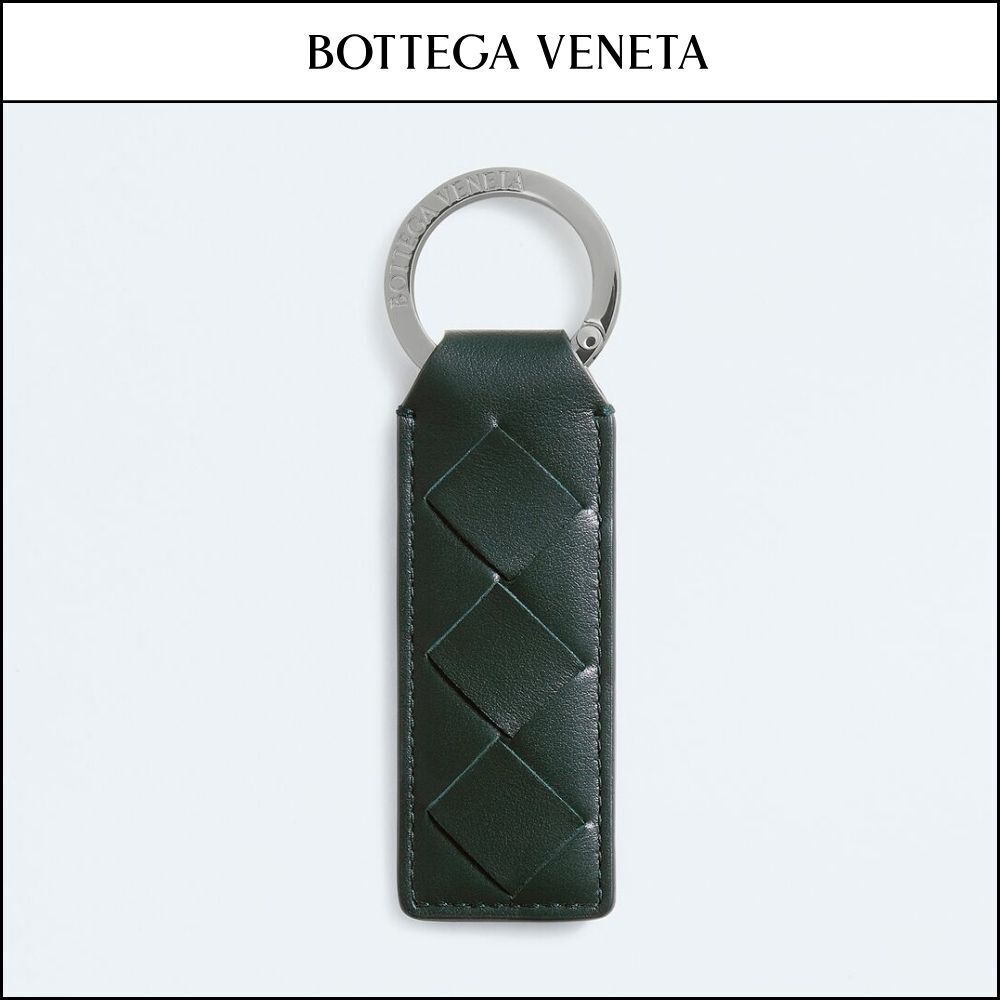 【韓国百貨店 BOTTEGA VENETA】Tab Key Ring Alpi Green