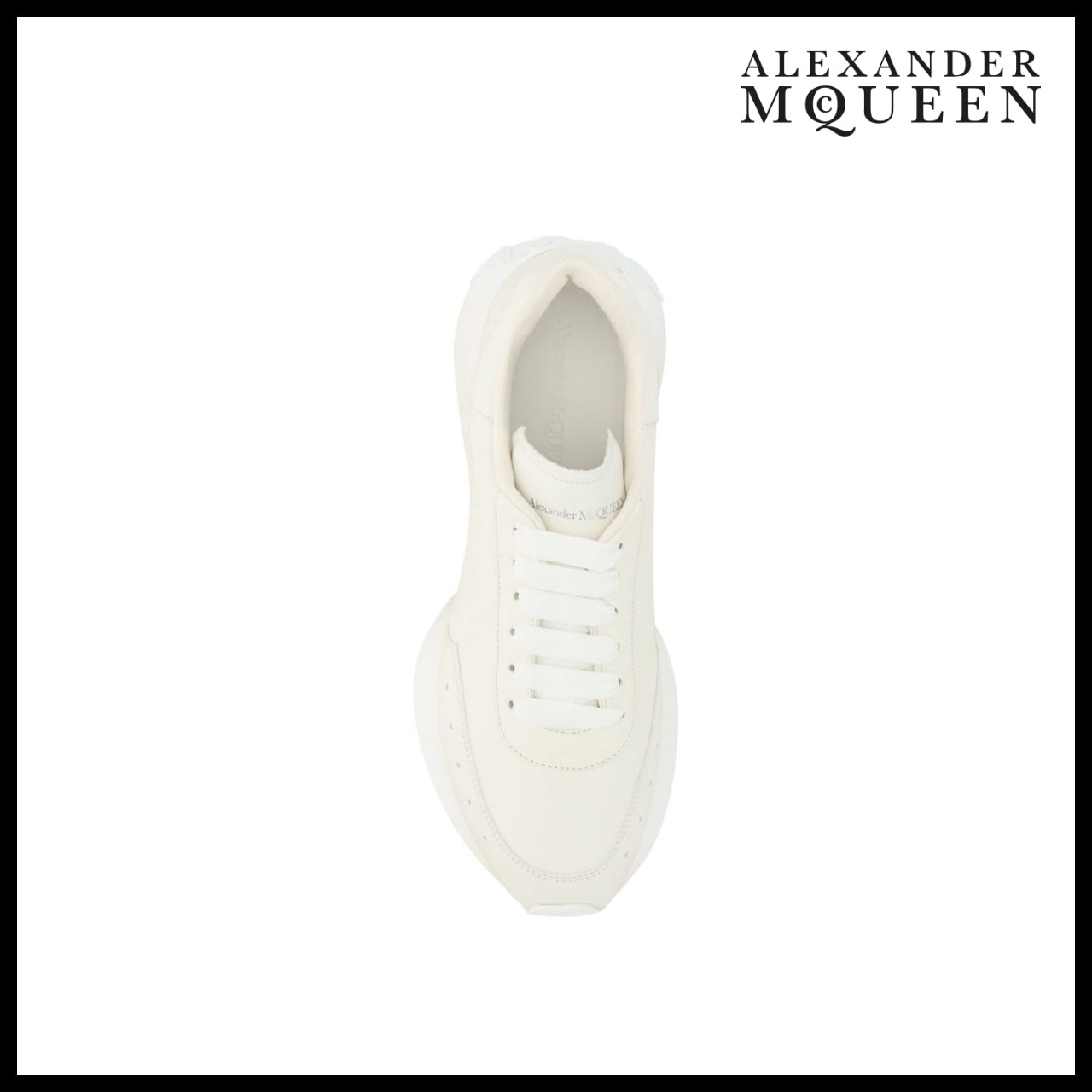 【Alexander Mcqueen】Sprint Runner Leather Sneakers White