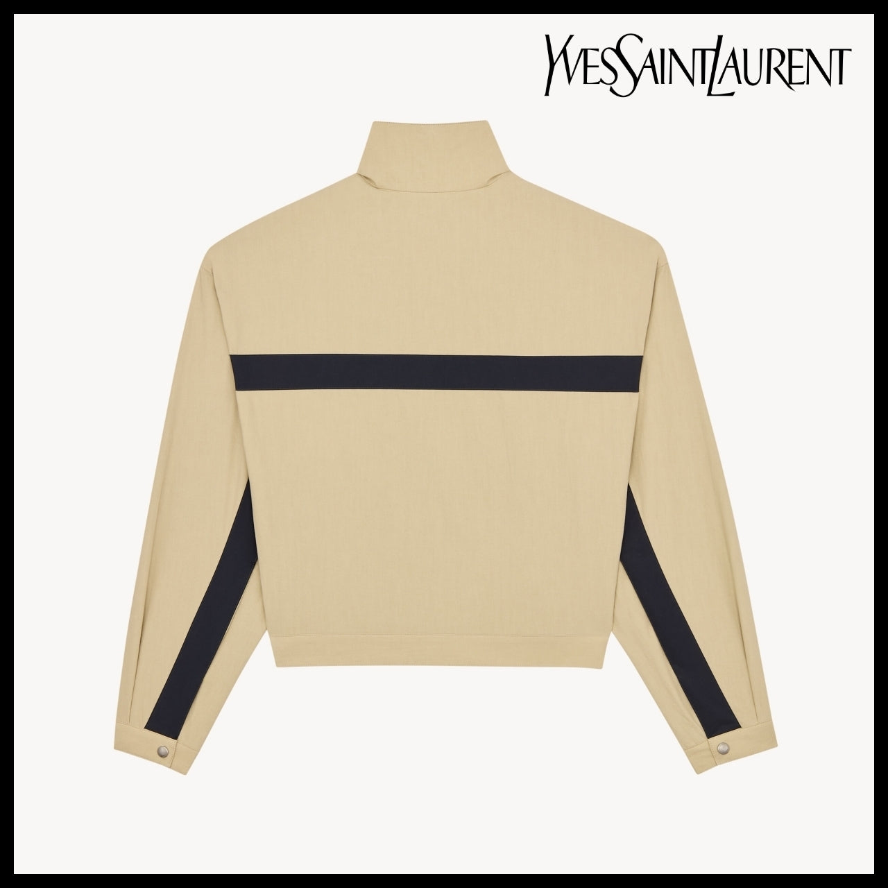 【Saint Laurent】Cotton Canvas Saint Laurent Jacket MASTIC