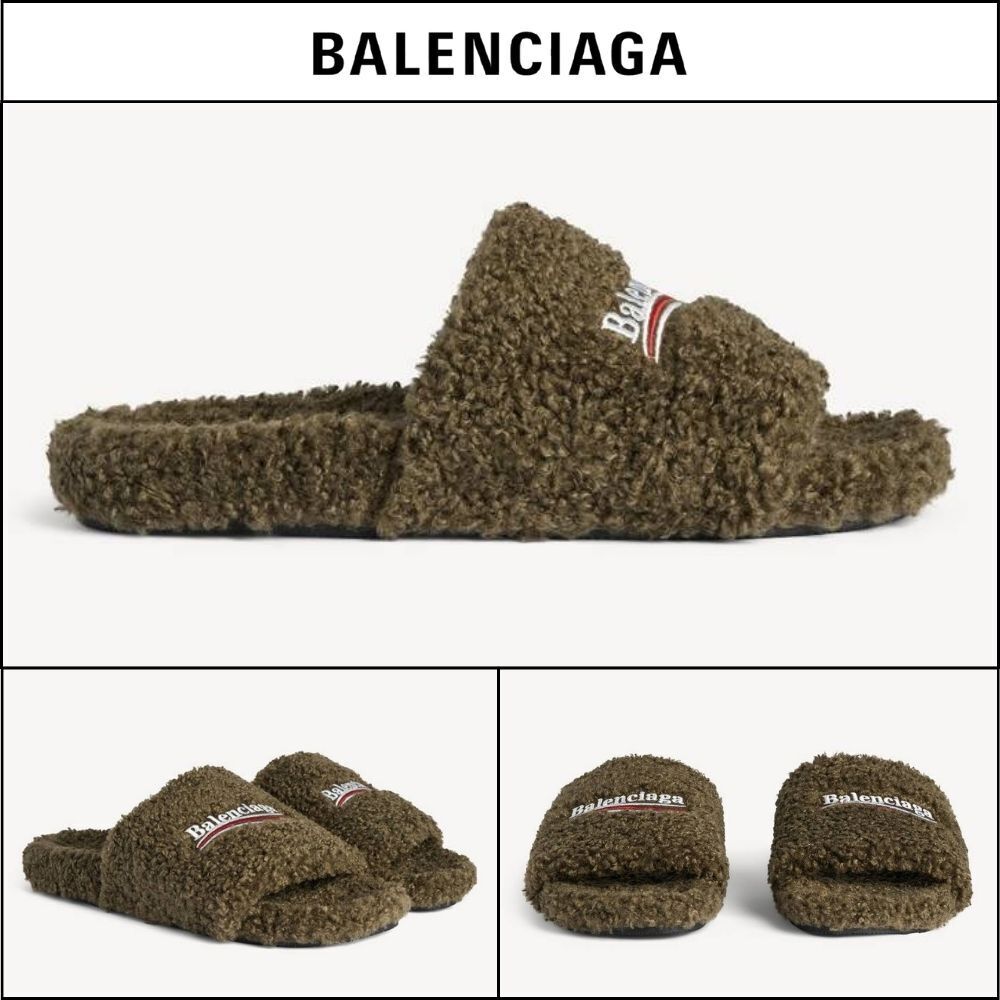 【BALENCIAGA】Furry Open Mule