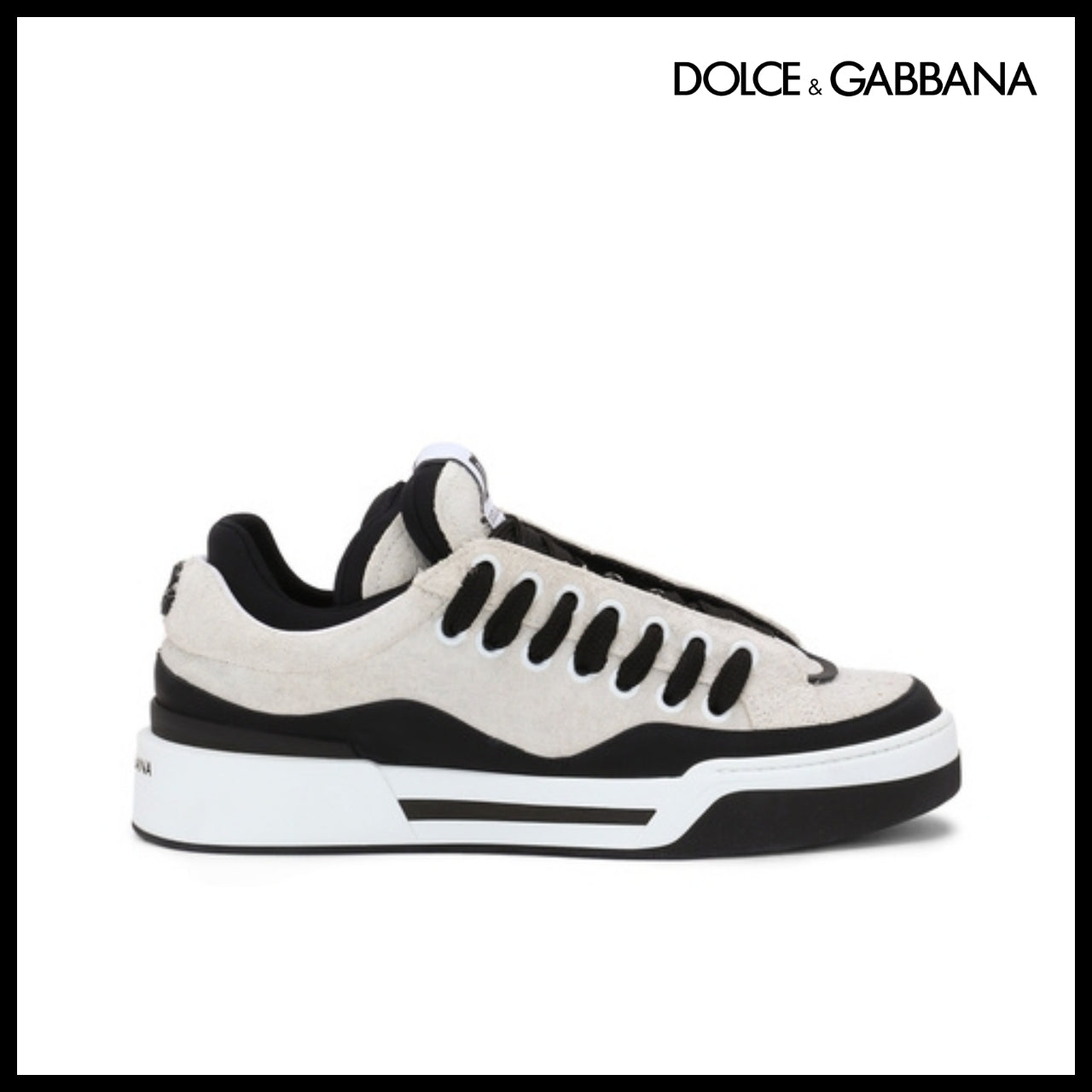 【Dolce & Gabbana】MIXED-MATERIAL NEW ROMA SNEAKERS