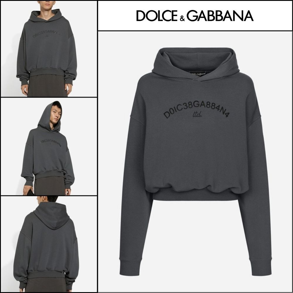 【Dolce & Gabbana】CROPPED HOODIE WITH DOLCE&GABBANA LOGO