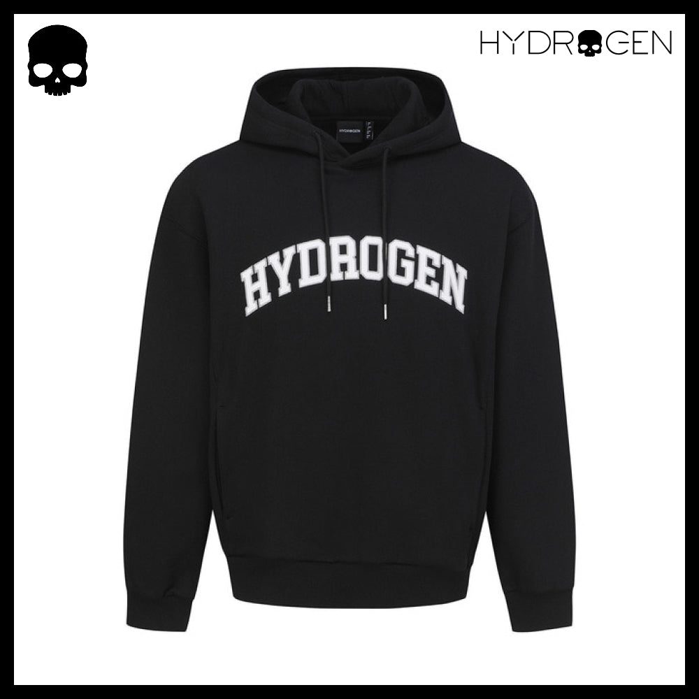 【HYDROGEN】UNI DAILY FLEECE HOODIE BLACK