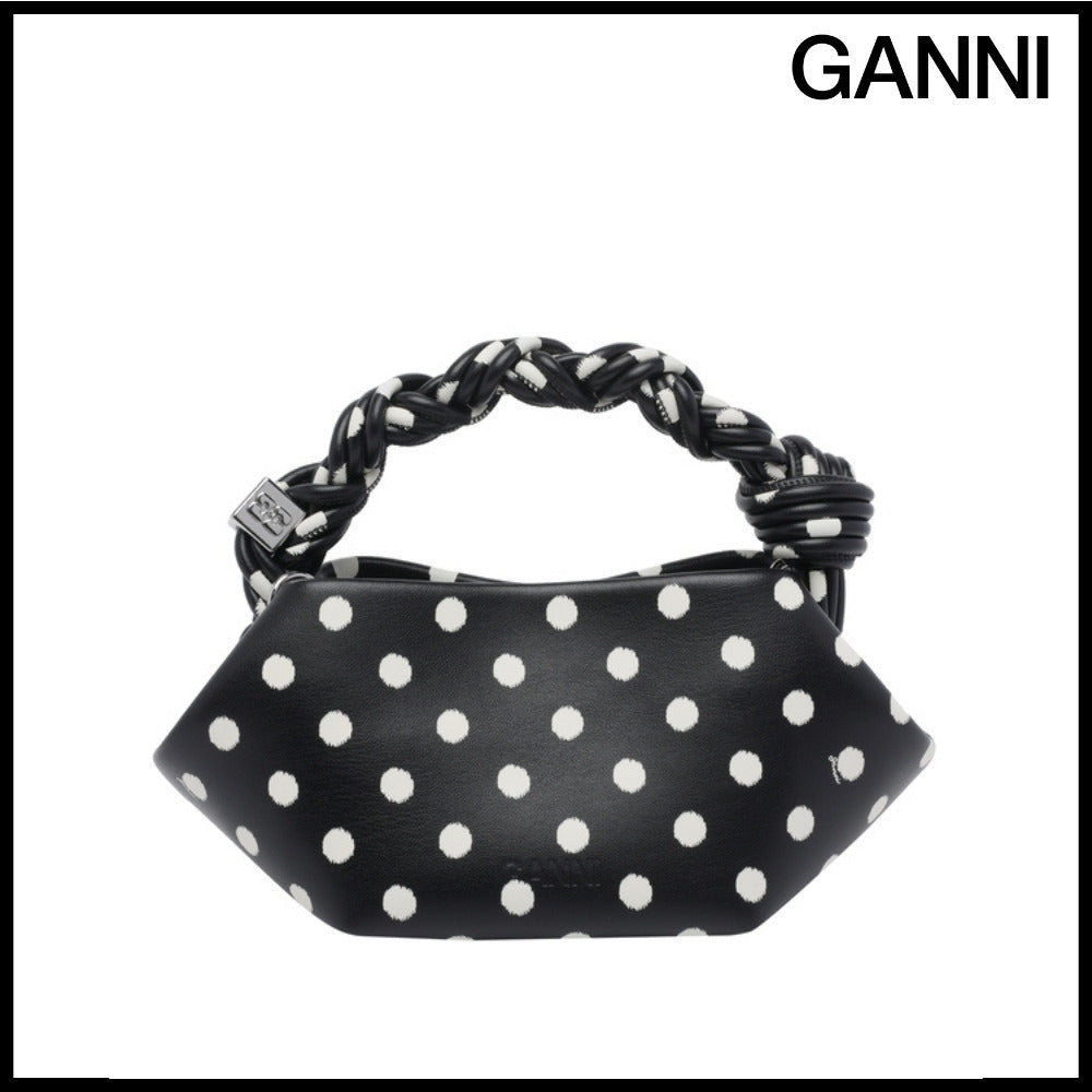 【GANNI】Black Compact Shoulder Bag