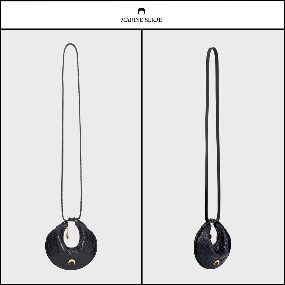 【MARINE SERRE】Moonogram Embossed Leather Eclips Micro