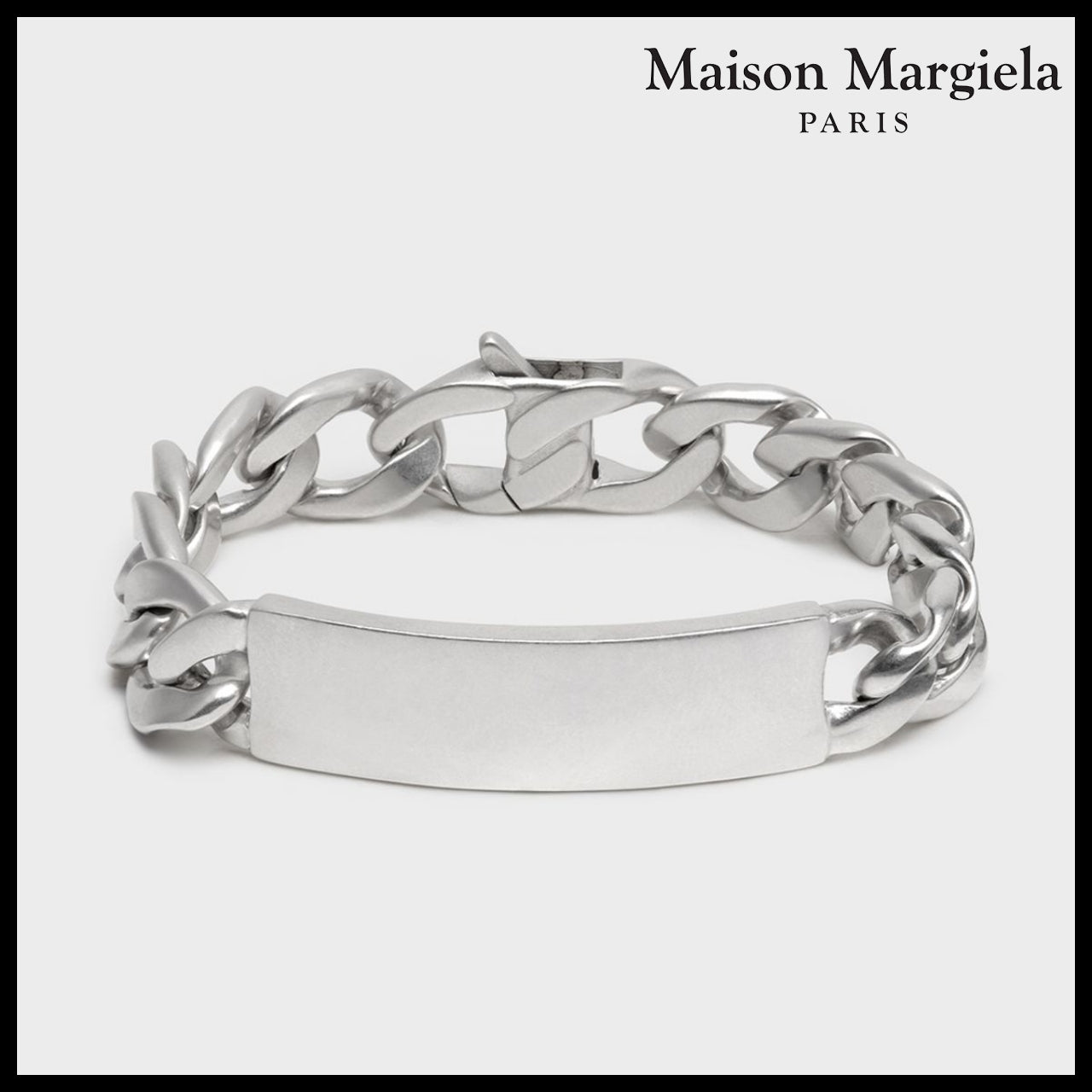 ★MAISON MARGIELA★ Silver Bracelet Polished Palladium